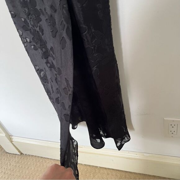 Victoria's Secret VTG Gold Label Black Roses Peekaboo Mesh Negligee Slip Dress - Picture 12 of 16